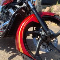 Yamaha Stryker 1300 gold stripes red marble candy 4