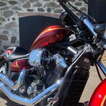 Yamaha Stryker 1300 gold stripes red marble candy 8